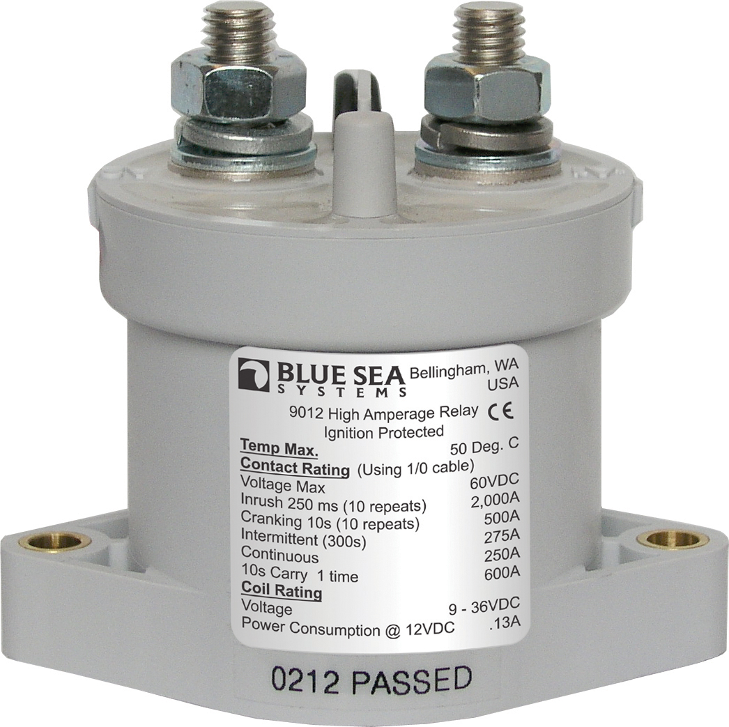 Part # 9012B  Manufacturer Blue Sea Systems  Product Type Battery Solenoid